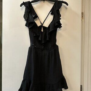 Minkpink 2-in-1 Black Mini Dress with Detachable Skirt - Size Small